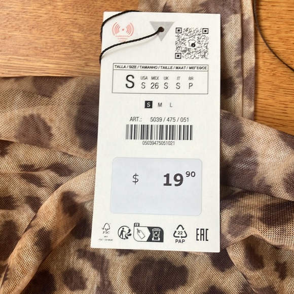 NWT Zara animal print tube top. S - Picture 4 of 4